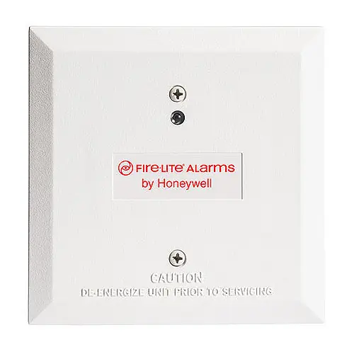 Fire-Lite W-MMF wireless monitor module in a white housing