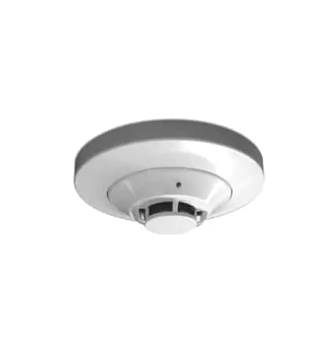 White ceiling-mount addressable photoelectric smoke detector