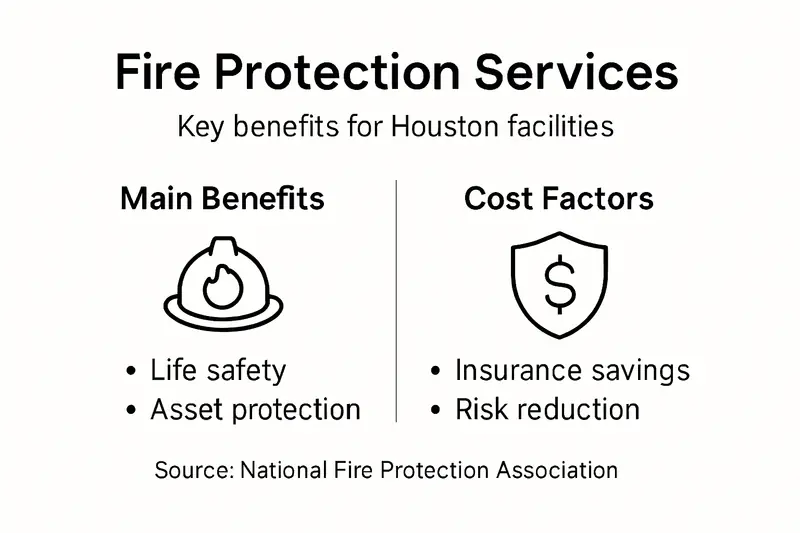 Infographic on fire protection service benefits
