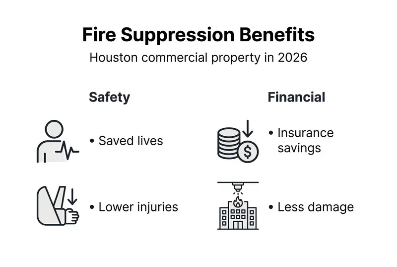 Infographic: fire suppression benefits Houston