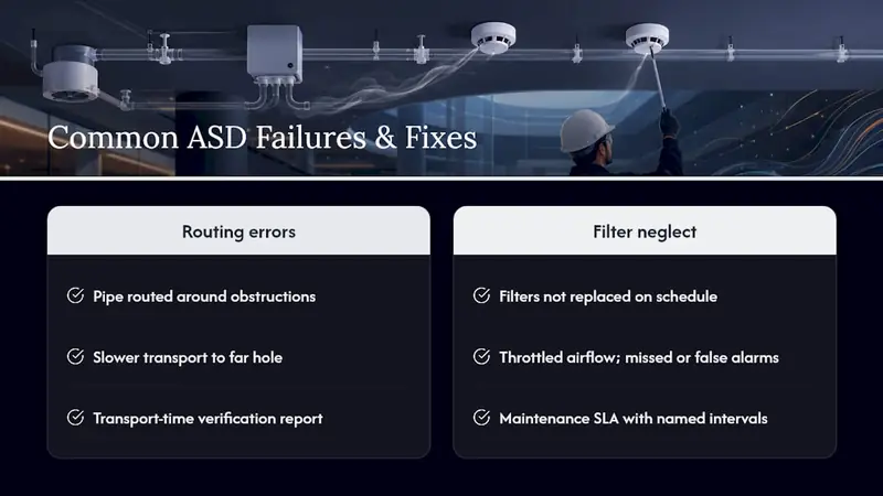 Two aspirating detection failure paths